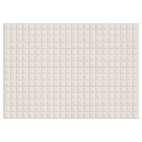  világos krémszínű szövet súlyozott takaró 155 x 220 cm 7 kg