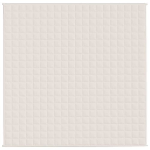  világos krémszínű szövet súlyozott takaró 200 x 200 cm 9 kg