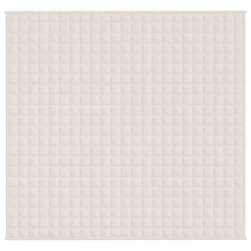  világos krémszínű szövet súlyozott takaró 220 x 235 cm 11 kg