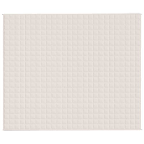  világos krémszínű szövet súlyozott takaró 220 x 260 cm 15 kg