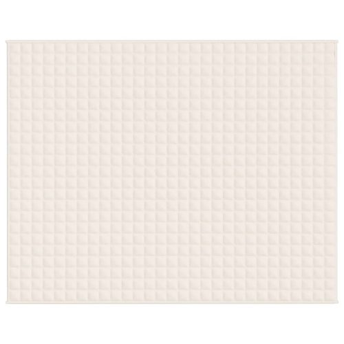  világos krémszínű szövet súlyozott takaró 235 x 290 cm 11 kg