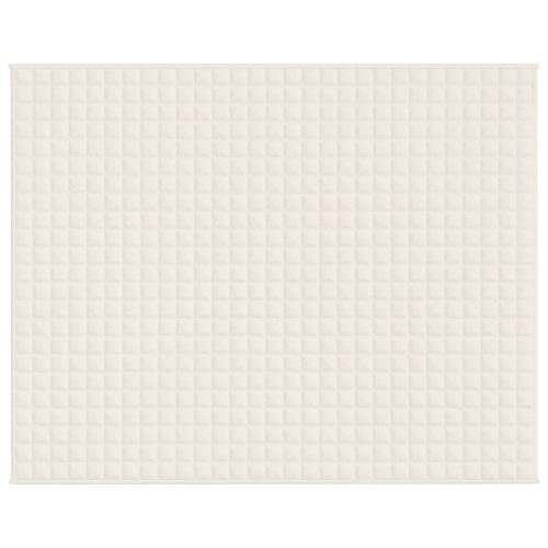  világos krémszínű szövet súlyozott takaró 235 x 290 cm 15 kg