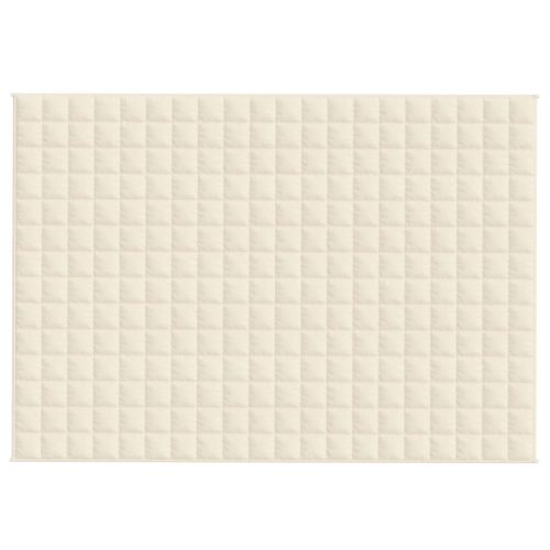  világos krémszínű szövet súlyozott takaró 138 x 200 cm 6 kg