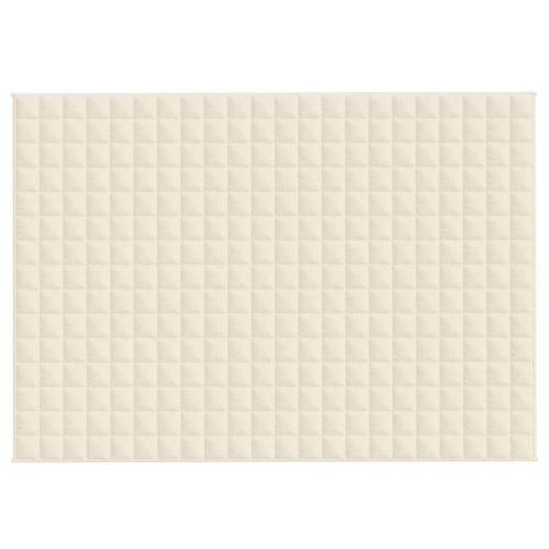  világos krémszínű szövet súlyozott takaró 155 x 220 cm 7 kg