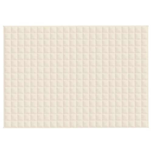  világos krémszínű szövet súlyozott takaró 155 x 220 cm 11 kg