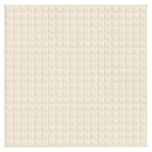  világos krémszínű szövet súlyozott takaró 200 x 200 cm 9 kg