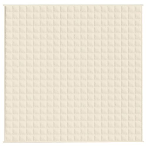  világos krémszínű szövet súlyozott takaró 200 x 200 cm 13 kg