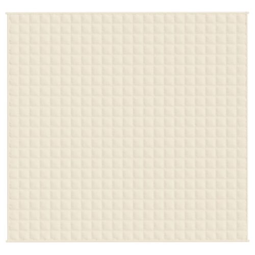  világos krémszínű szövet súlyozott takaró 220 x 235 cm 15 kg