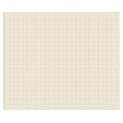  világos krémszínű szövet súlyozott takaró 220 x 260 cm 11 kg