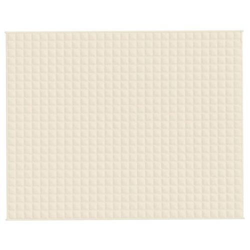  világos krémszínű szövet súlyozott takaró 235 x 290 cm 11 kg