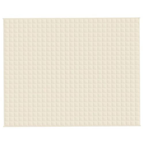  világos krémszínű szövet súlyozott takaró 235 x 290 cm 15 kg