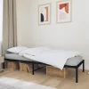  fekete fém ágykeret 80 x 200 cm