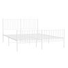  fehér fém ágykeret fej- és lábtámlával 160x200 cm