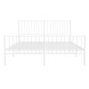  fehér fém ágykeret fej- és lábtámlával 160x200 cm