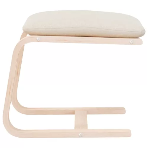  krémszínű szövet lábzsámoly 51x41x40 cm