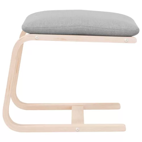  világosszürke szövet lábzsámoly 51 x 41 x 40 cm