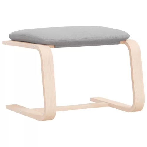  világosszürke szövet lábzsámoly 51 x 41 x 40 cm