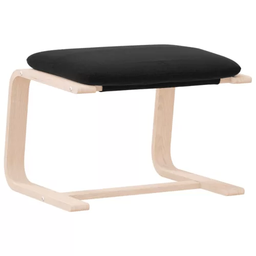  fekete szövet lábzsámoly 51x41x40 cm