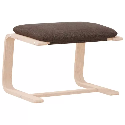  sötétbarna szövet lábzsámoly 51x41x40 cm