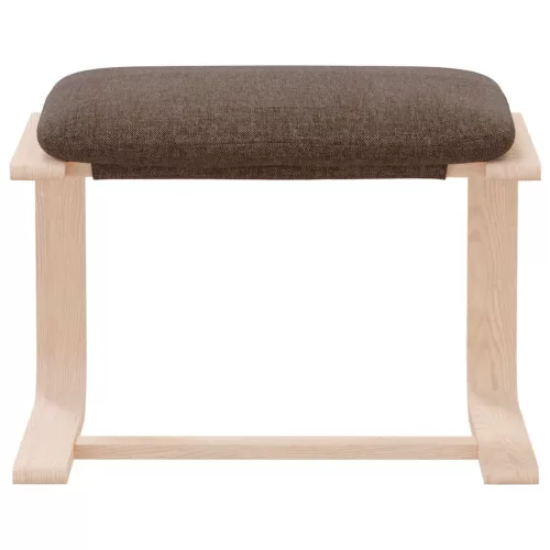  sötétbarna szövet lábzsámoly 51x41x40 cm