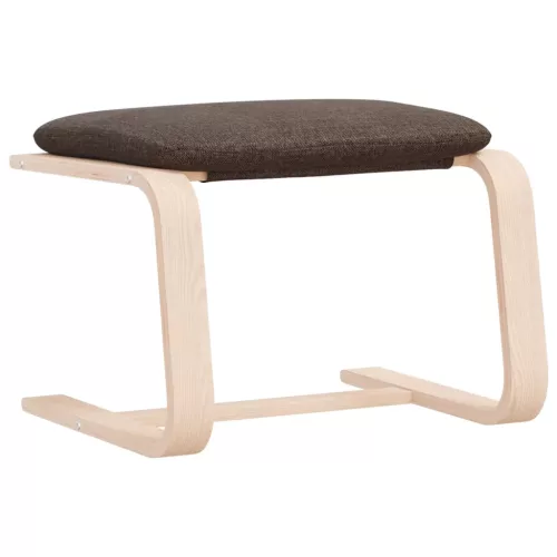  sötétbarna szövet lábzsámoly 51x41x40 cm