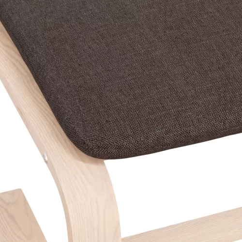  sötétbarna szövet lábzsámoly 51x41x40 cm