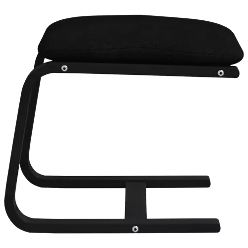  fekete szövet lábzsámoly 51x41x40 cm