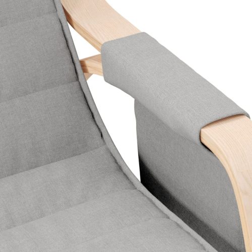  világosszürke szövet hintaszék