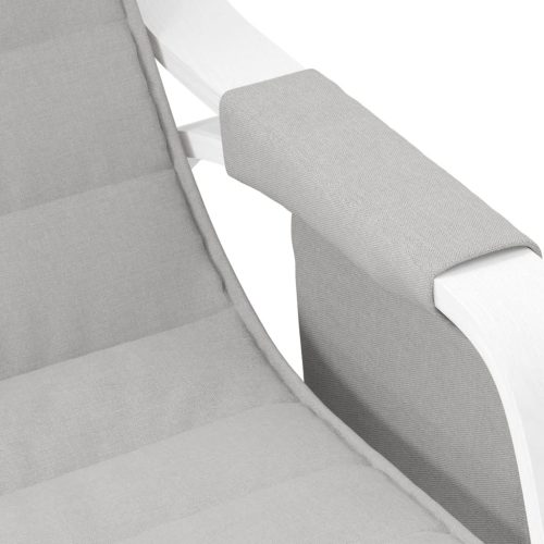  világosszürke szövet hintaszék