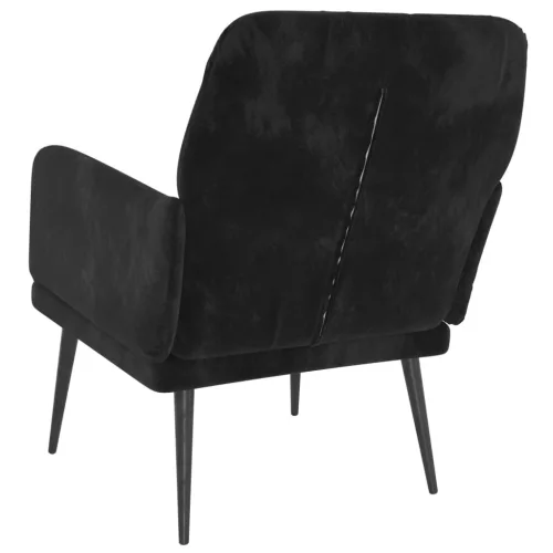  fekete bársonyfotel 62x79x79 cm