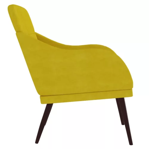  sárga bársonyfotel 63 x 76 x 80 cm