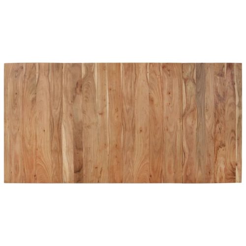  fekete tömör akácfa étkezőasztal 180 x 90 x 77 cm 