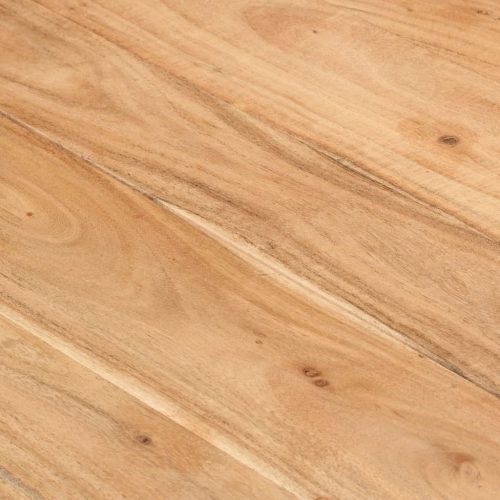  fekete tömör akácfa étkezőasztal 180 x 90 x 77 cm 