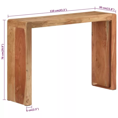  tömör akácfa tálalóasztal 110x30x76 cm