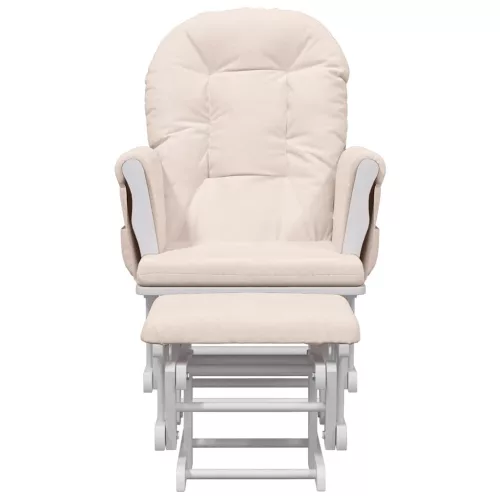  világos rózsaszín szövet siklófotel zsámollyal