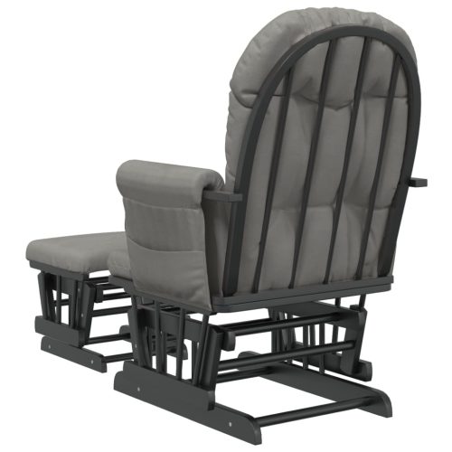  világosszürke szövet siklófotel zsámollyal