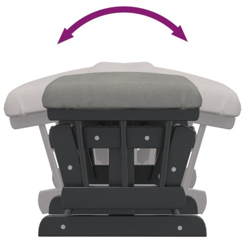  világosszürke szövet siklófotel zsámollyal