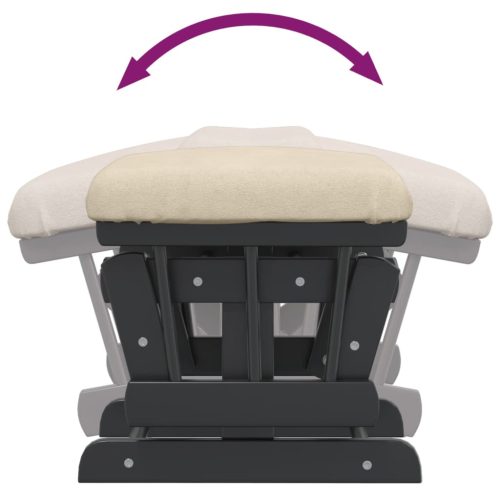  krémfehér szövet siklófotel zsámollyal