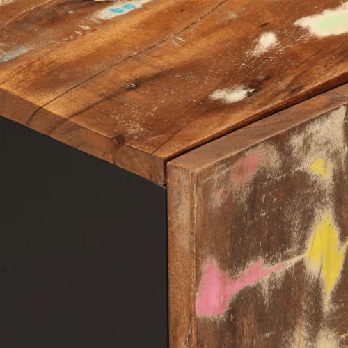  tömör újrahasznosított és szerelt fa dohányzóasztal 100x54x40cm