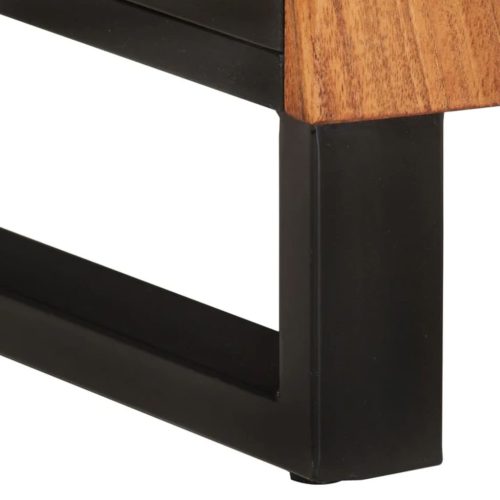  tömör akác- és szerelt fa mosdószekrény 62 x 33 x 58 cm