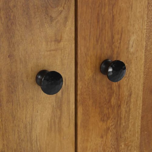  tömör mangó- és szerelt fa mosdószekrény 62 x 33 x 58 cm