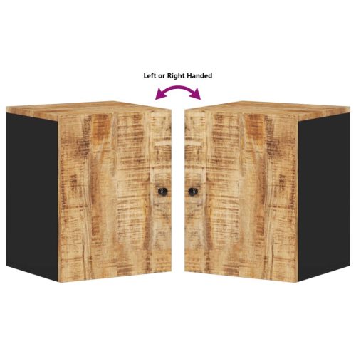  tömör mangófa falra szerelhető fürdőszobaszekrény 38x33x48 cm