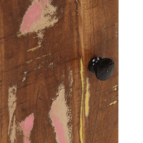  tömör újrahasznosított fa fali fürdőszobaszekrény 38x33x48 cm