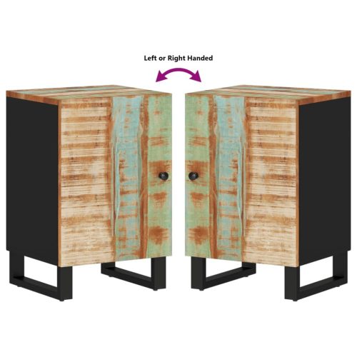  tömör újrahasznosított fa fürdőszobaszekrény 38 x 33 x 58 cm