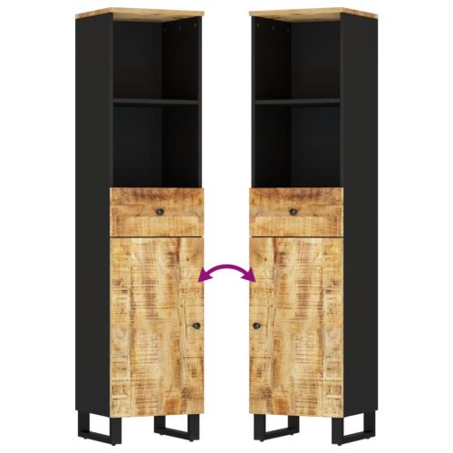  tömör mangófa fürdőszobaszekrény 38 x 33 x 160 cm