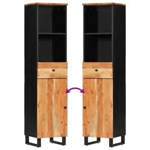  tömör akácfa fürdőszobaszekrény 38 x 33 x 160 cm