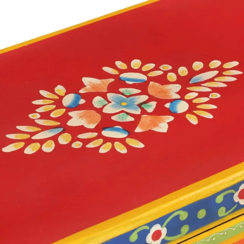  kézzel festett tömör mangófa kisszekrény ajtókkal 53x30x74 cm