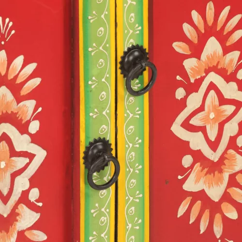  kézzel festett tömör mangófa kisszekrény ajtókkal 53x30x74 cm