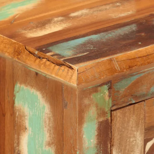  tömör 2 ajtós újrahasznosított fa tálalószekrény 55x30x70 cm