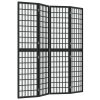  4 paneles fekete japán stílusú összecsukható paraván 160x170 cm
